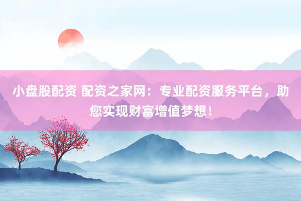 小盘股配资 配资之家网：专业配资服务平台，助您实现财富增值梦想！