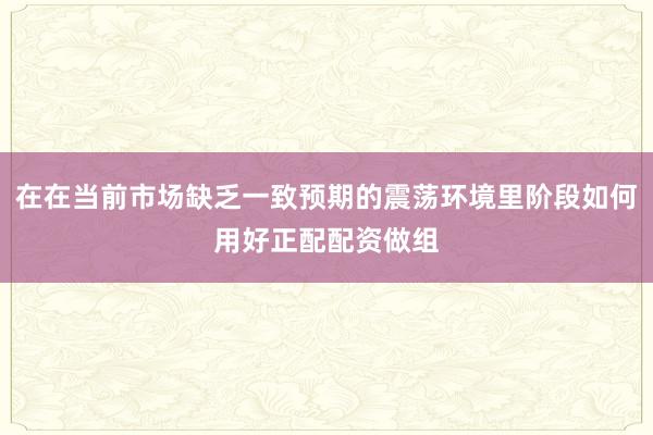 在在当前市场缺乏一致预期的震荡环境里阶段如何用好正配配资做组