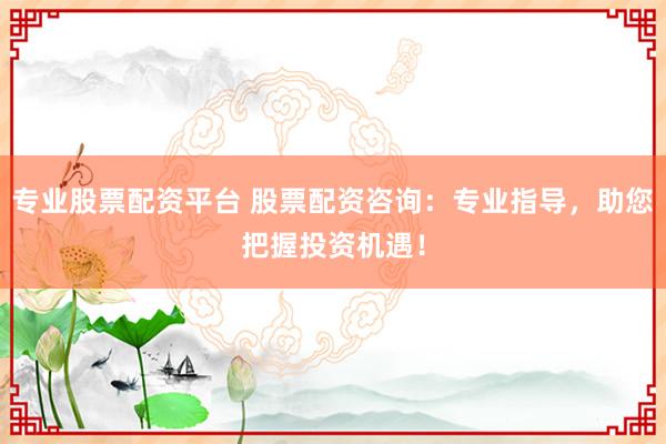 专业股票配资平台 股票配资咨询：专业指导，助您把握投资机遇！
