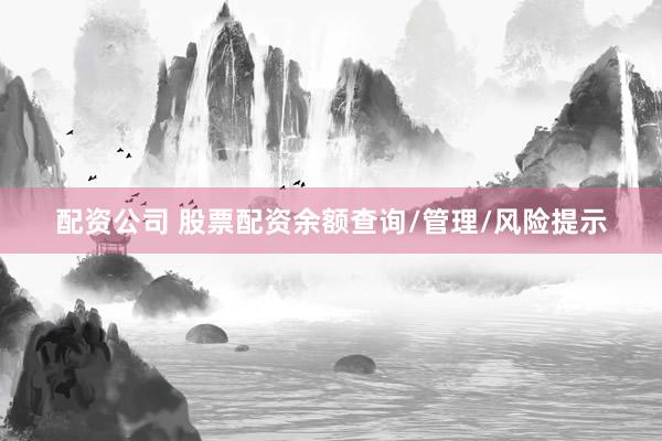 配资公司 股票配资余额查询/管理/风险提示